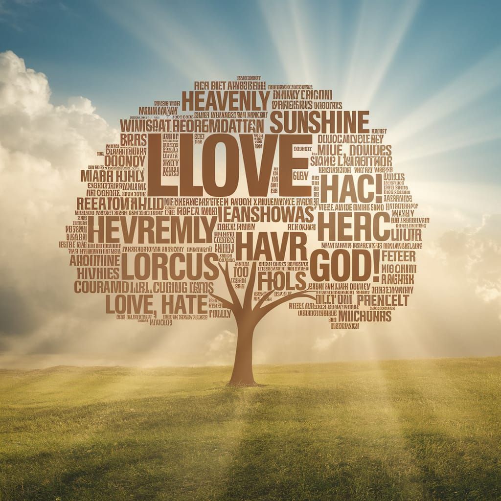 Angel Tree of Emotions Illuminated by Divine Light