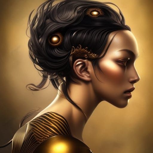 Neovictorian Woman Portrait in Artgerm Style