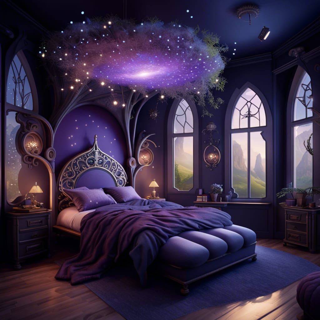 Enchanted Fairy Bedroom with Magical Night Lamp