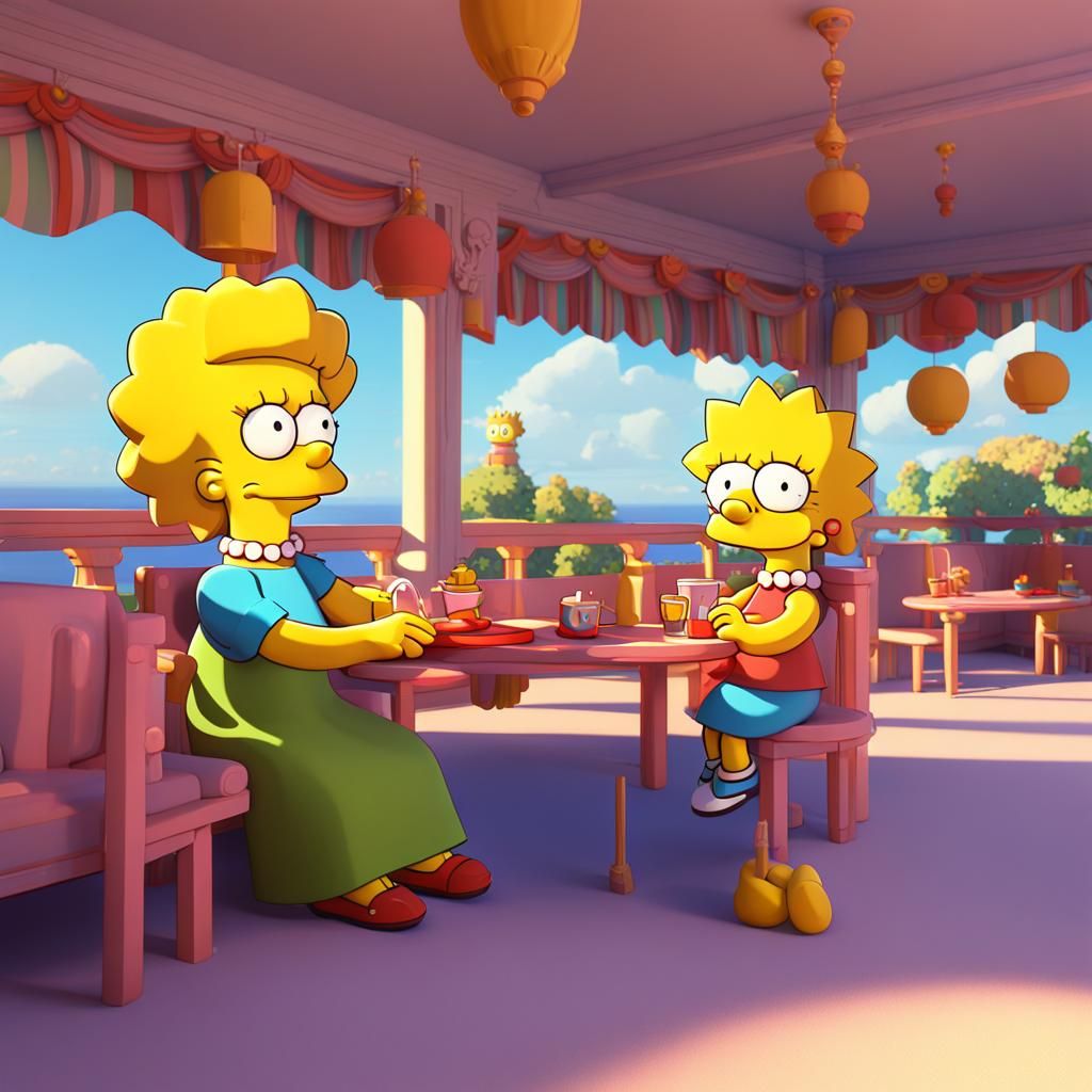 Lisa Simpson 3D Artstation Render