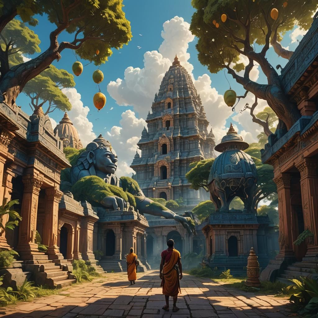 Bhismapitamaha in Ancient India: Fantasy Art