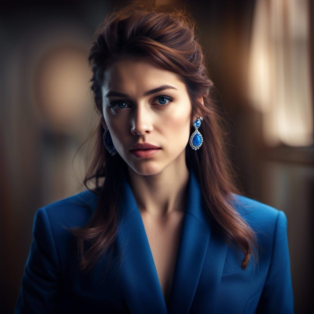 Blue Mood Emanating: Hyperrealistic 64 Megapixel Image