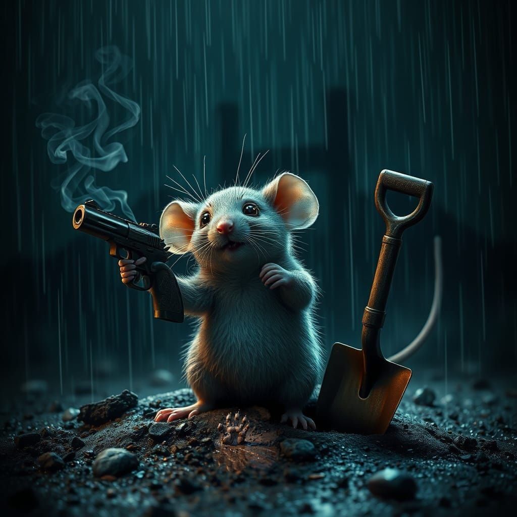 Illuminated Paw Emerges from Mud