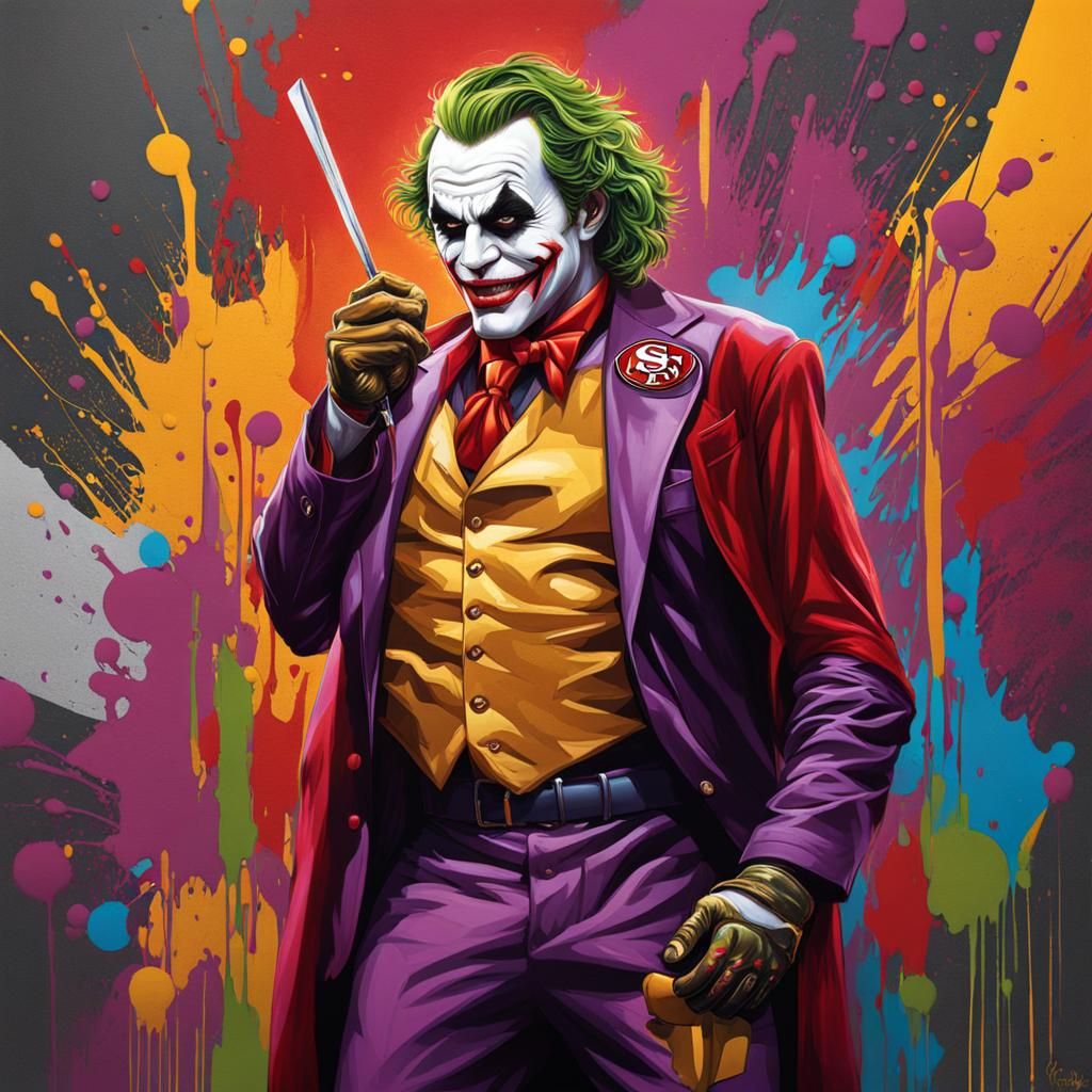 49er Gold Miner Joker in Graffiti Art Style