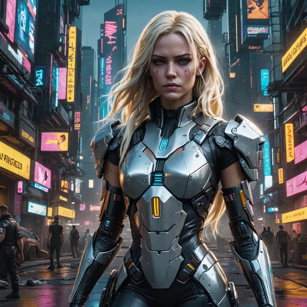 Emma Frost in Cyberpunk 2077 Style