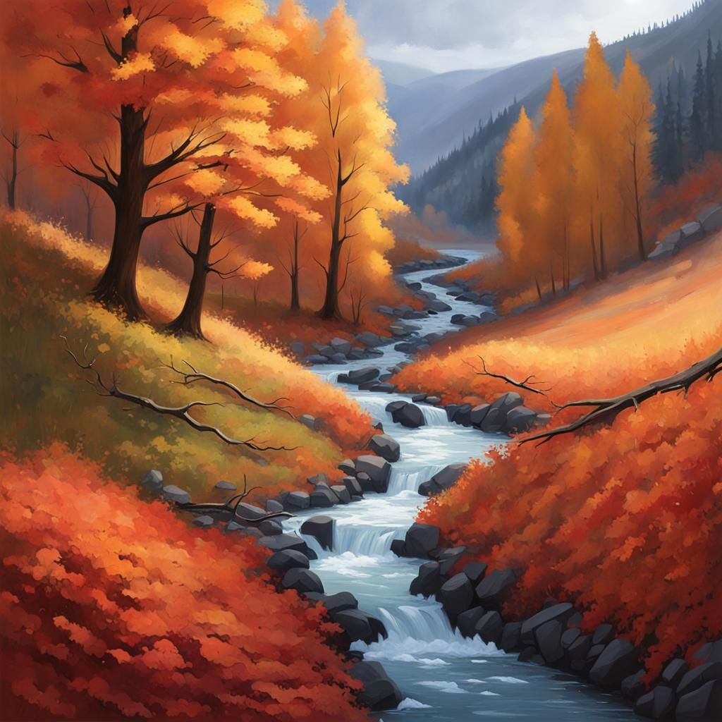 Autumn River Valley: Sinister Landscape