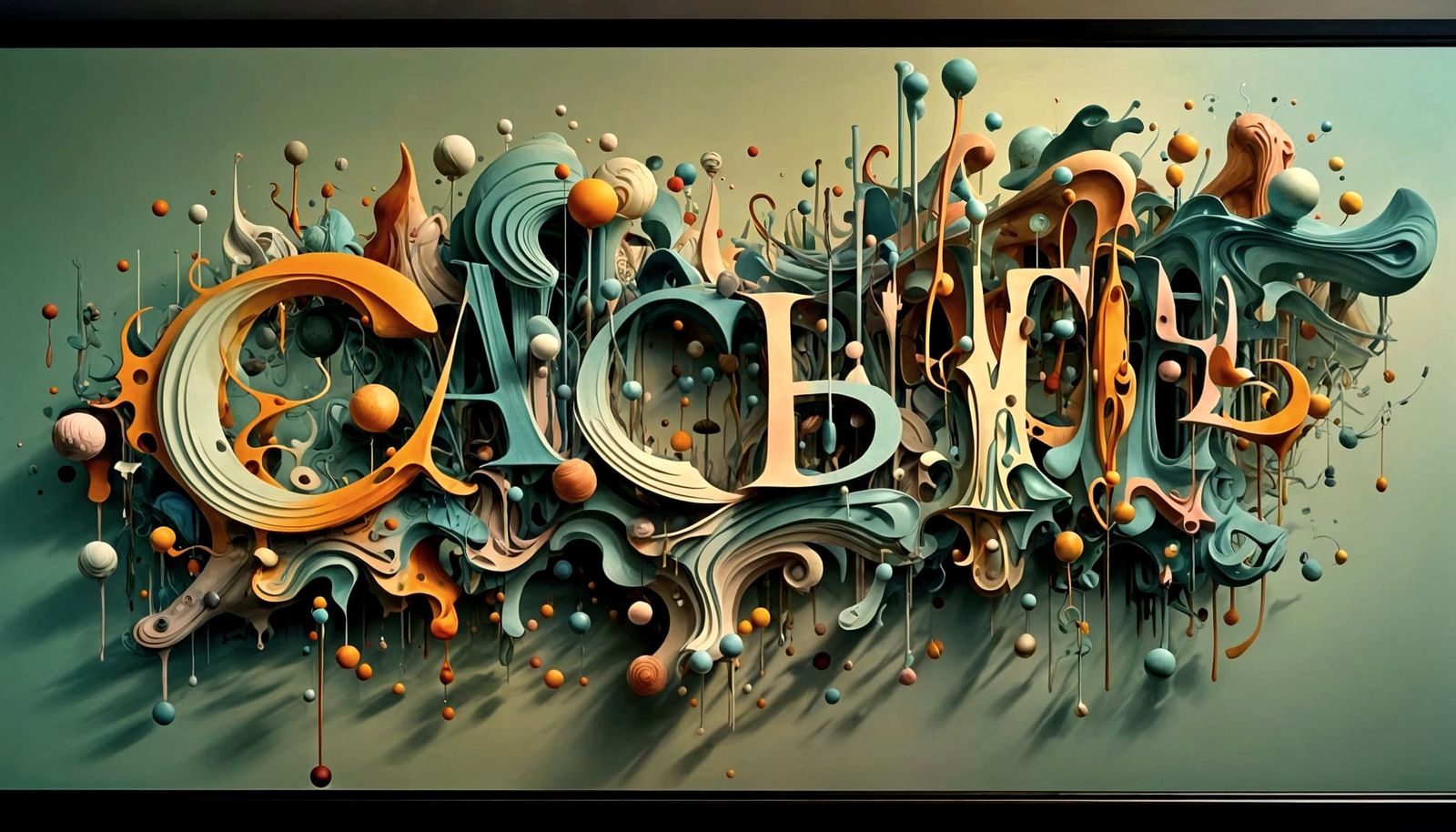 Biomorphic Forms in Yves Tanguy Style