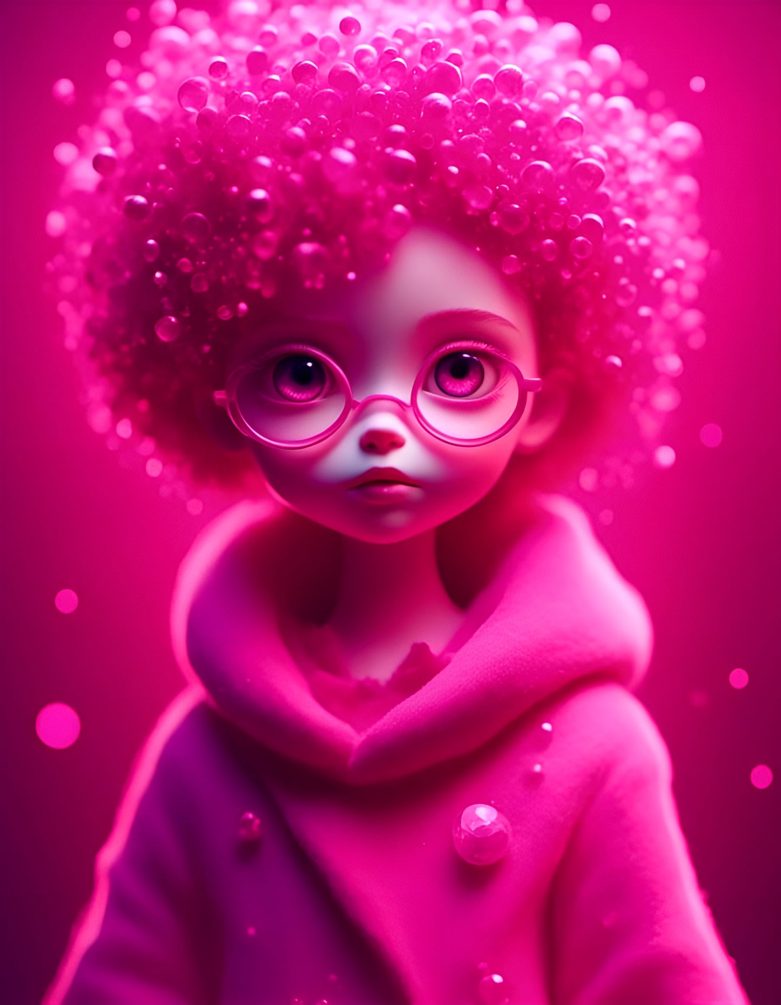 All Pink Girl Portrait