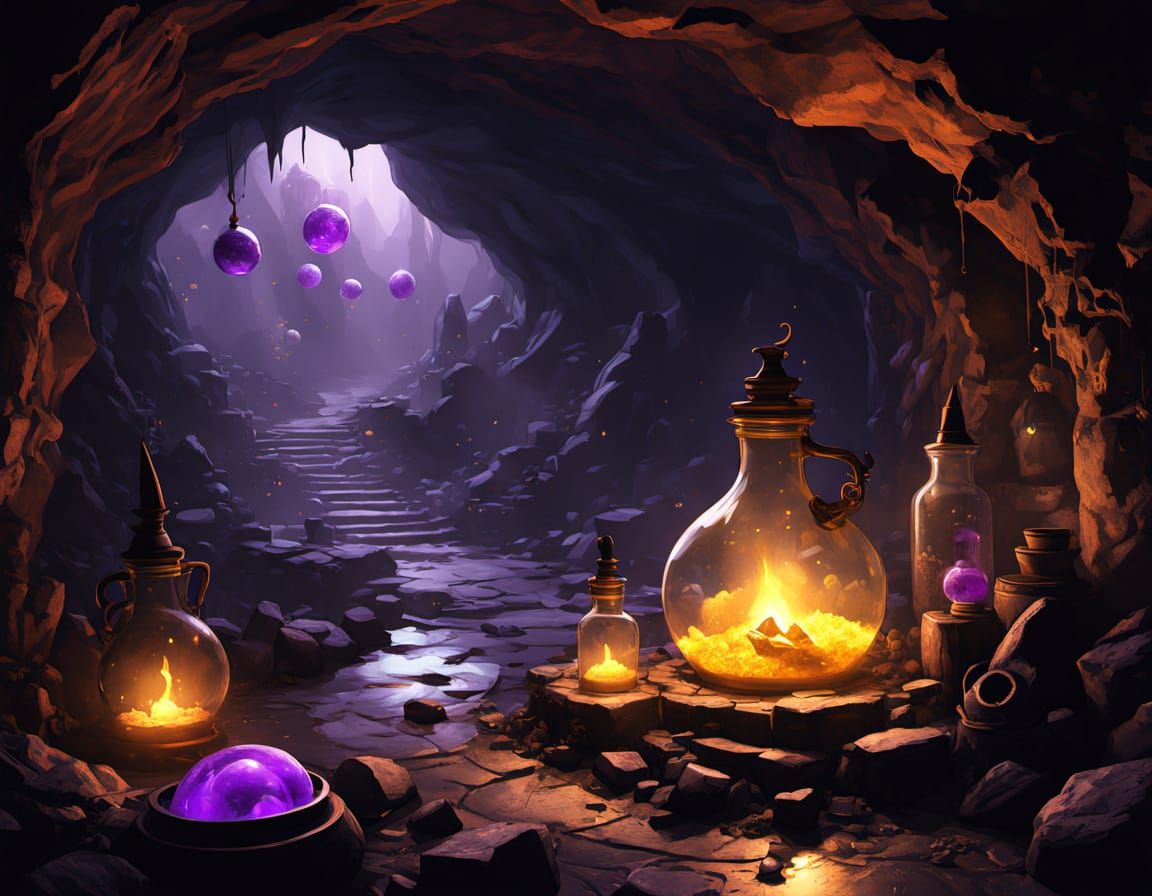Witch's Cave: Dark Fantasy Concept Art
