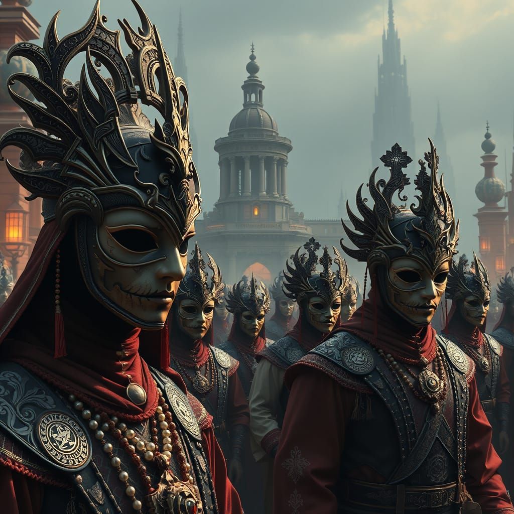 Masked Citizens in a Majestic Metropolis