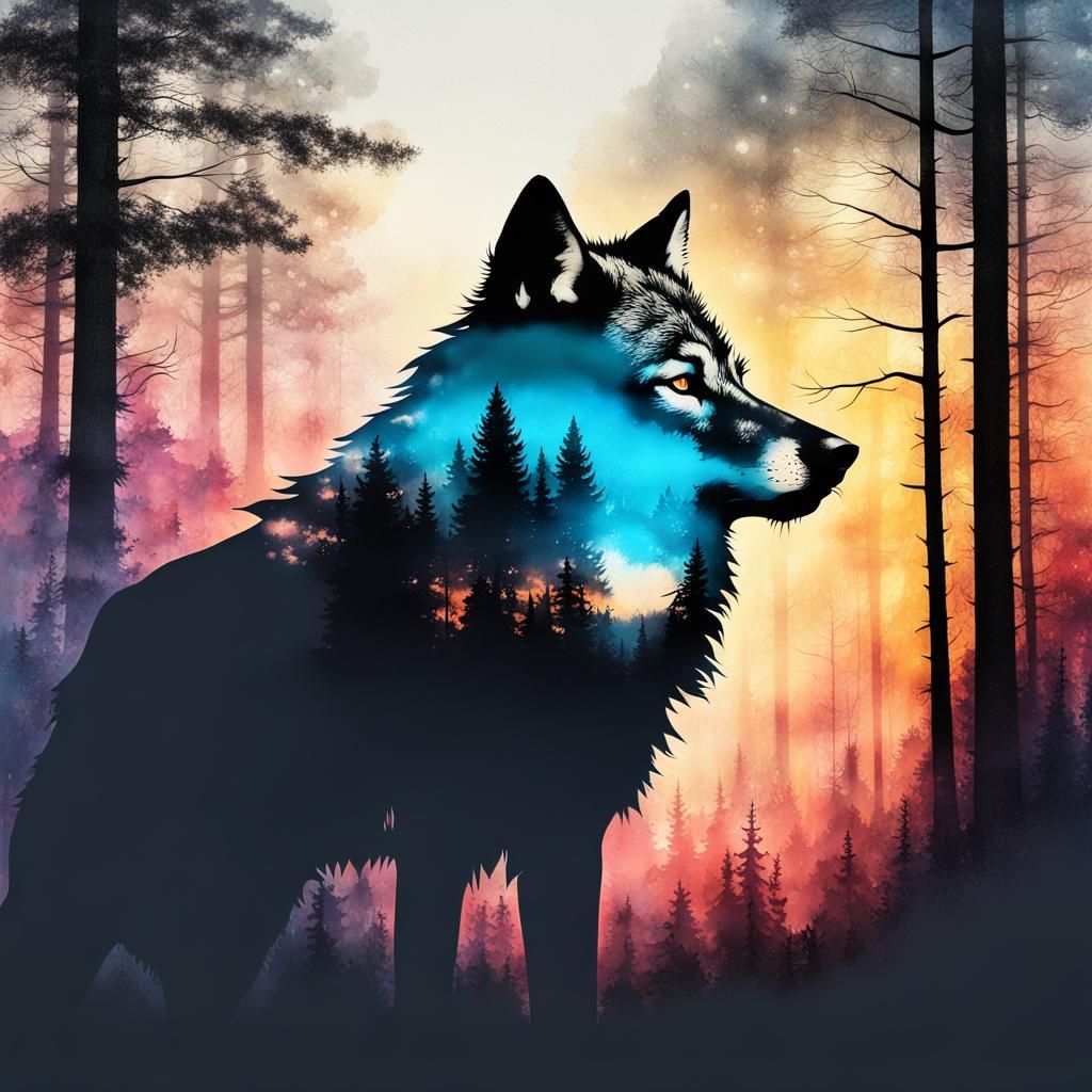 Wolf at sunrise IV