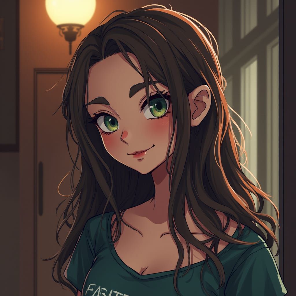 Elegant Female Figure in a Dreamlike Landscape