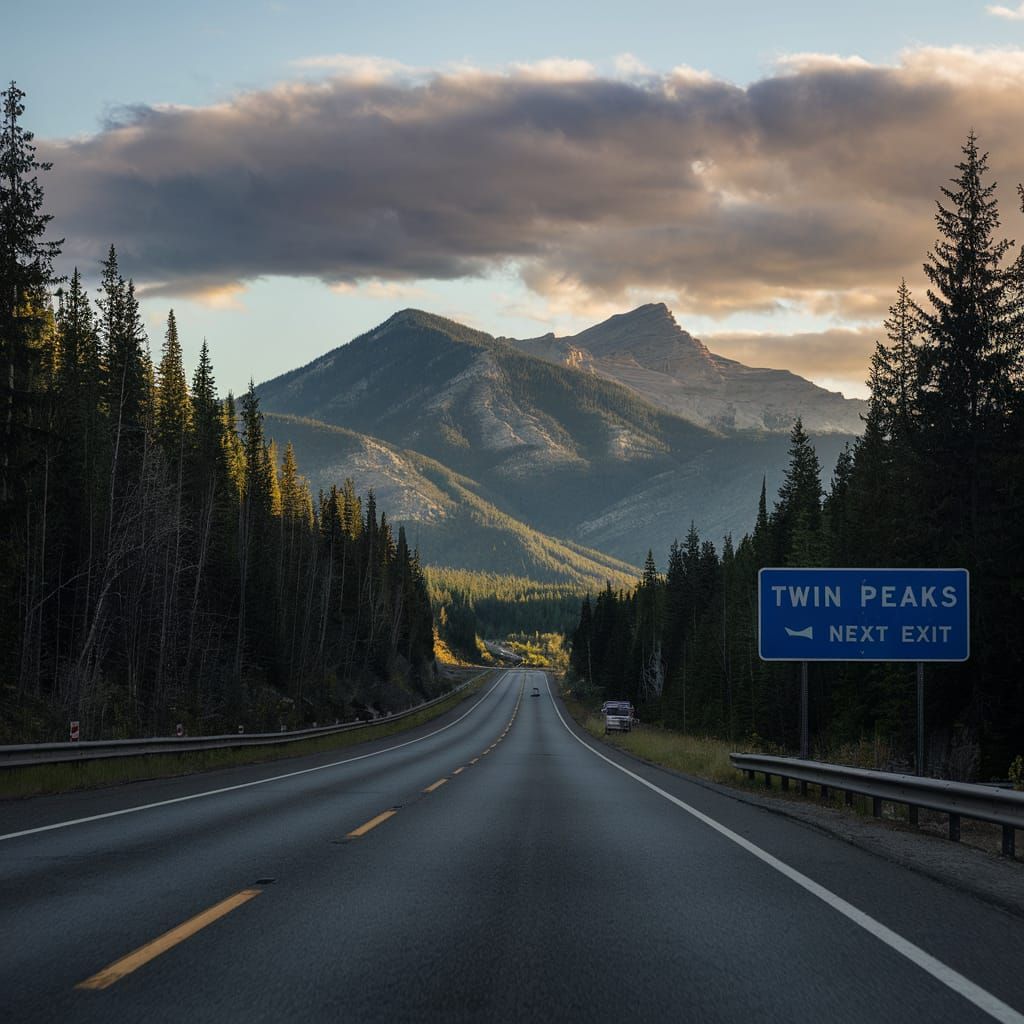 Surreal Highway Encounter Near Twin Peaks