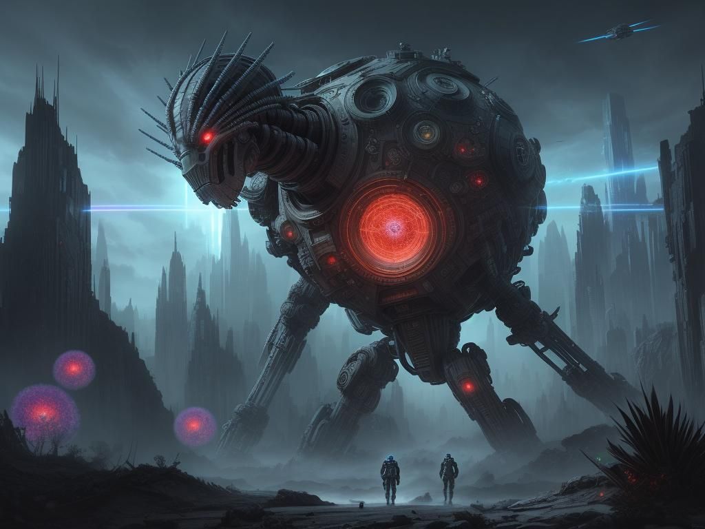 Cyborg Anime Girl in Cyberpunk Cityscape