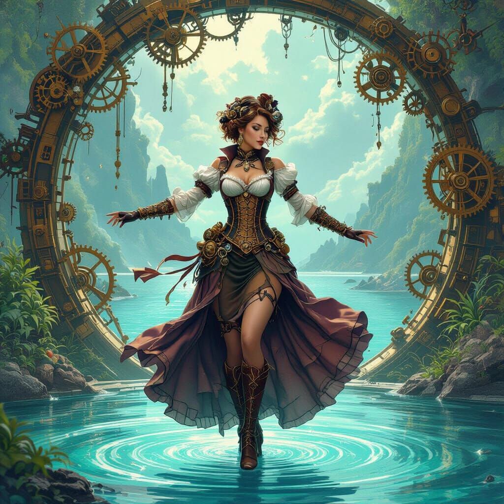 Steampunk Dancer on Mystical Island
