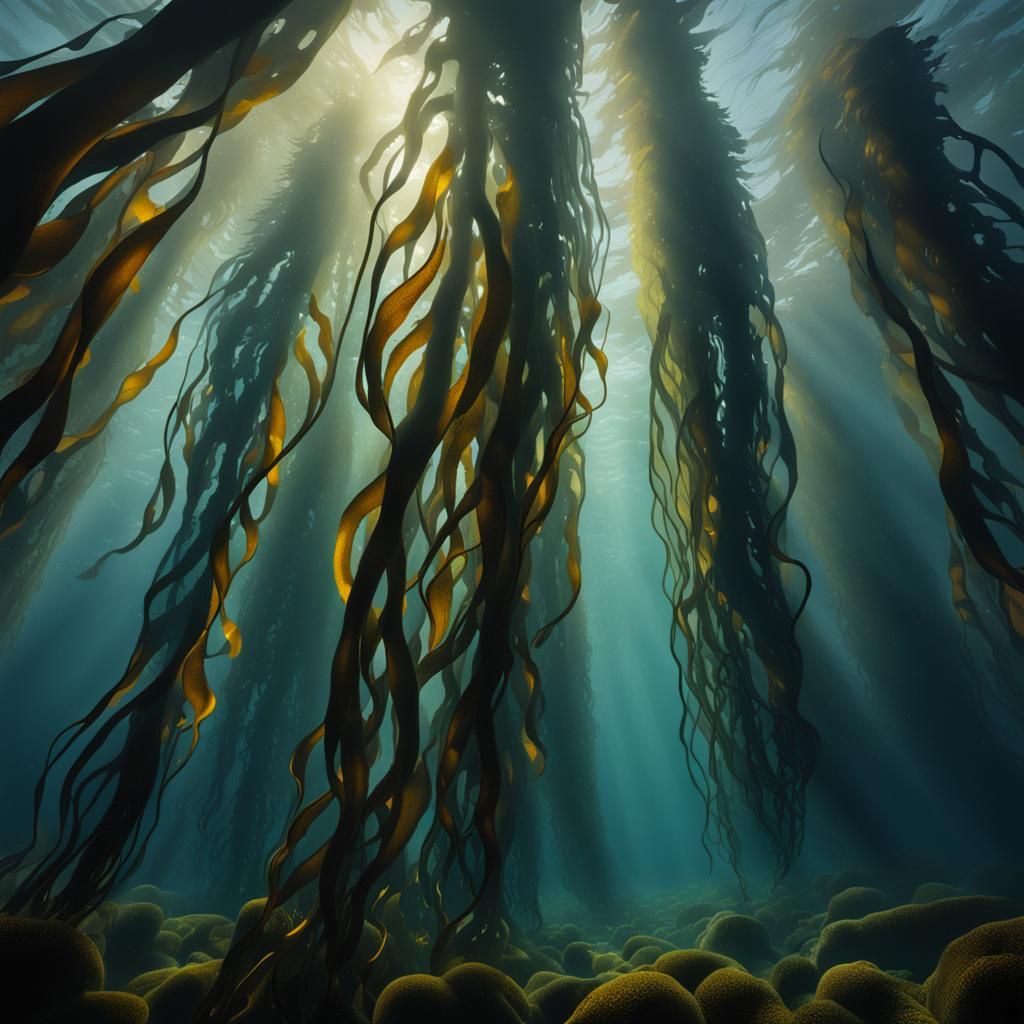 Pacific Kelp Forest Biodiversity in Hyperrealism