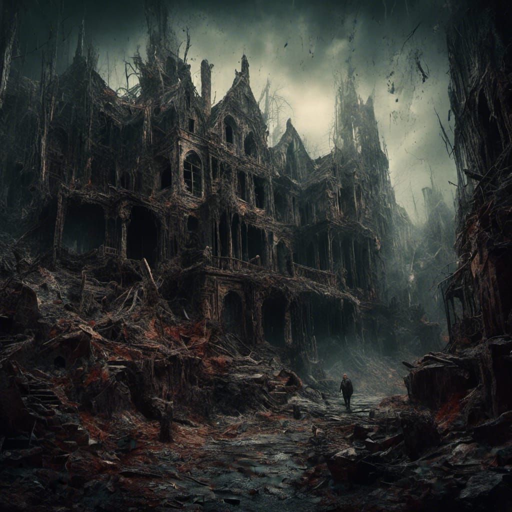 Macabre Digital Painting in Jonas Bagdžiūnas Style