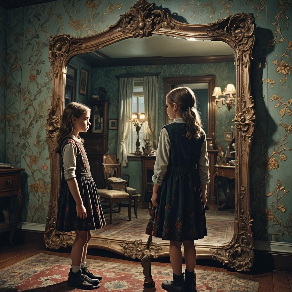 Emily and the Shadow in the Mirror