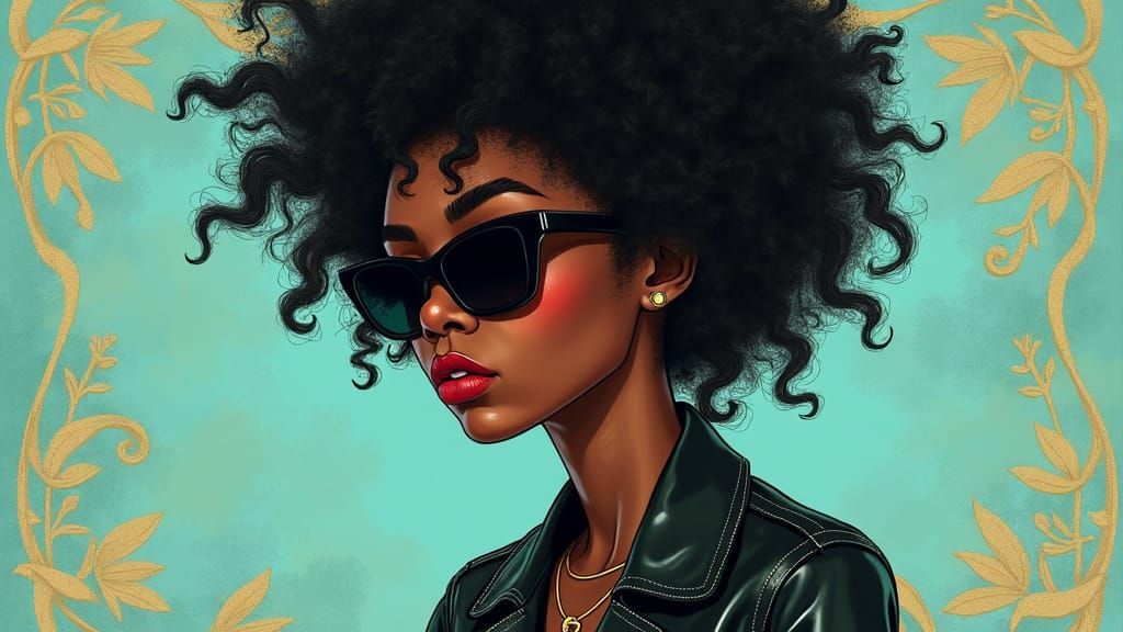 Bold Pop Art Portrait with Klimt Influences