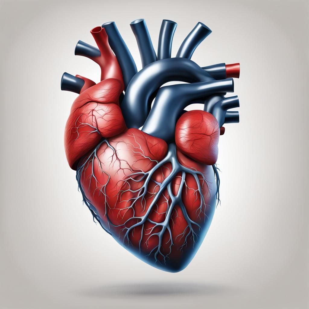 Anatomical Heart with Arteries and Veins
