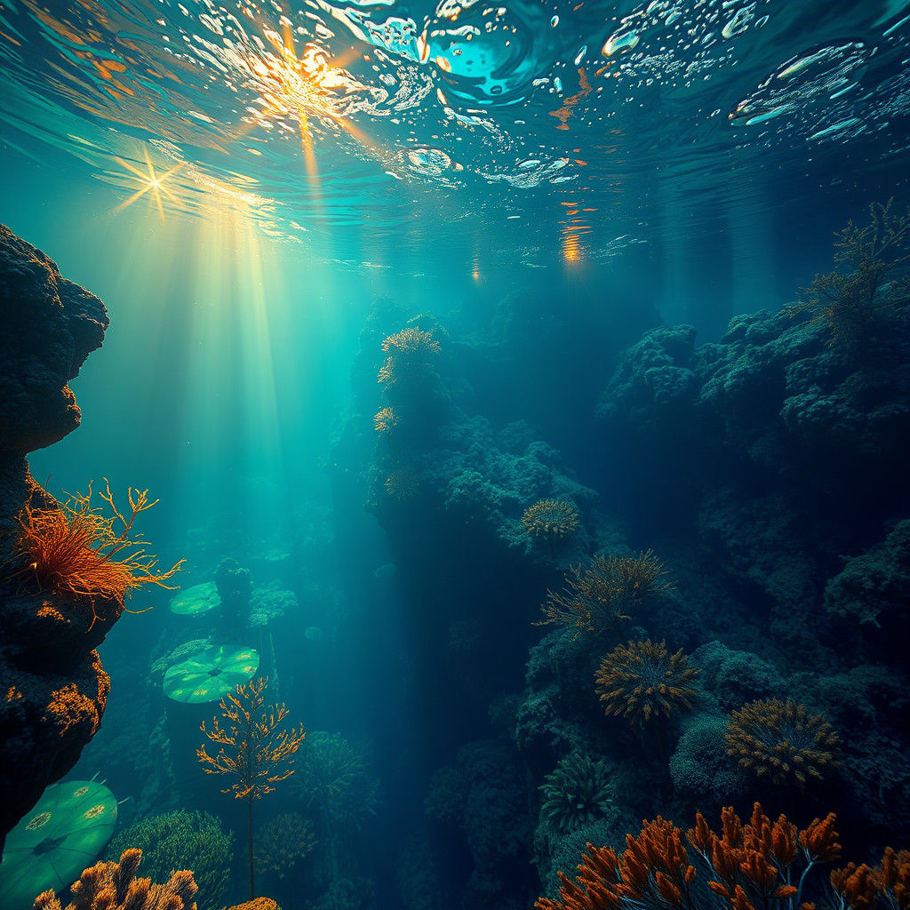 Dreamlike Aquatic Scene in Fantasy Concept Art Style