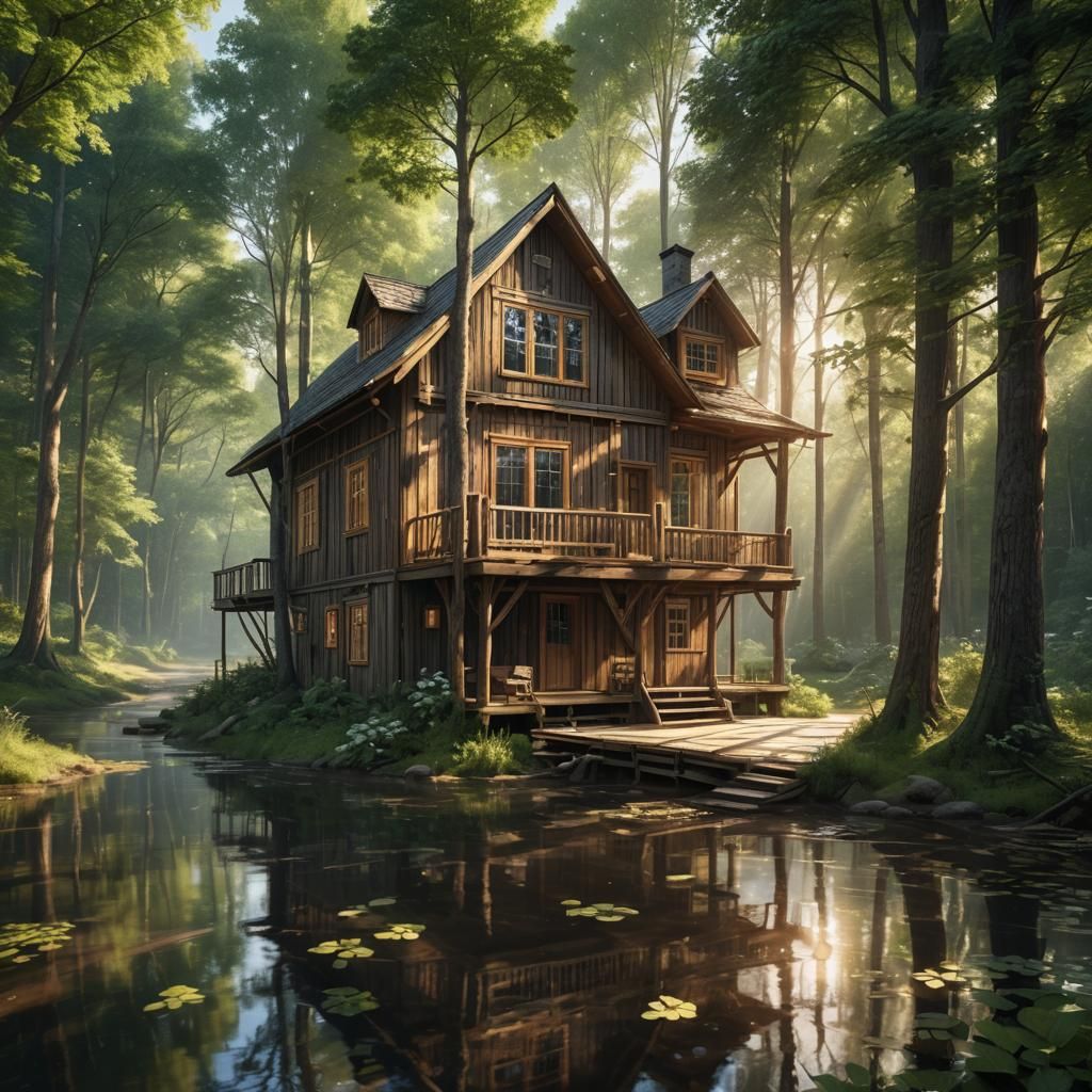 Magical June Morning in Forest House