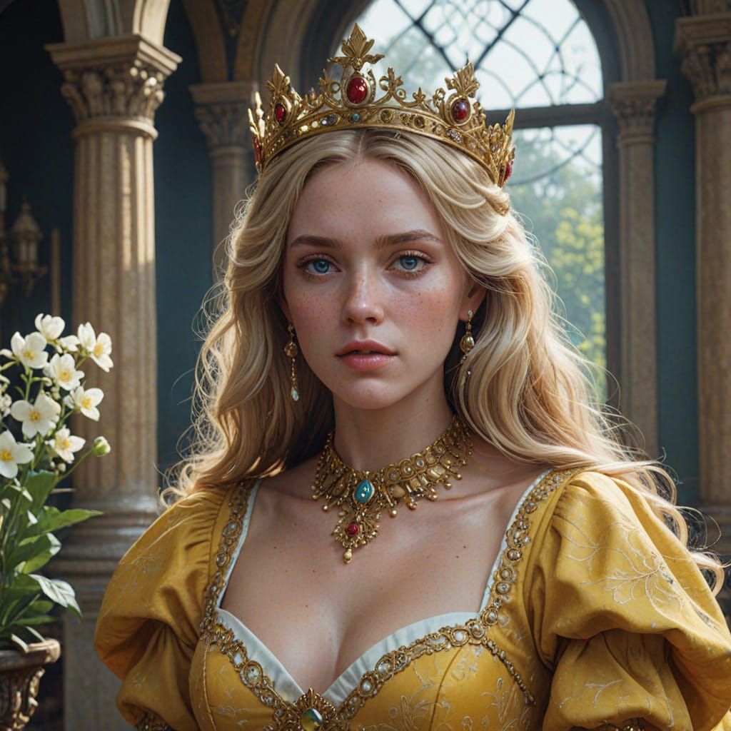 Elegant Lady in Regal Grandeur