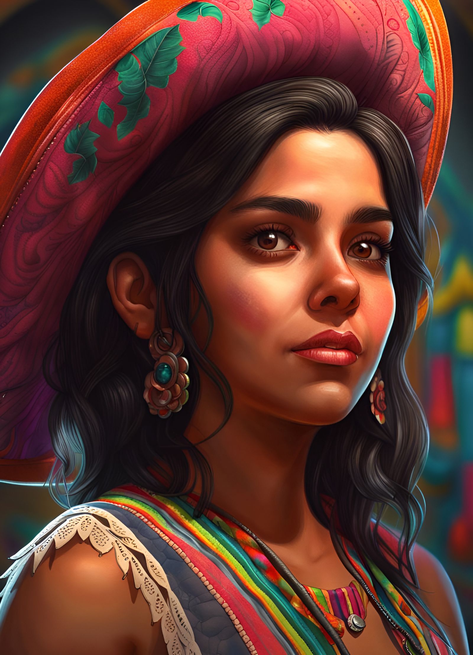 Detailed Portrait of a Beautiful Girl, Digital Art