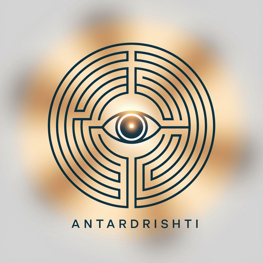 Surreal Eye Labyrinth Logo in Minimalist Vector Style