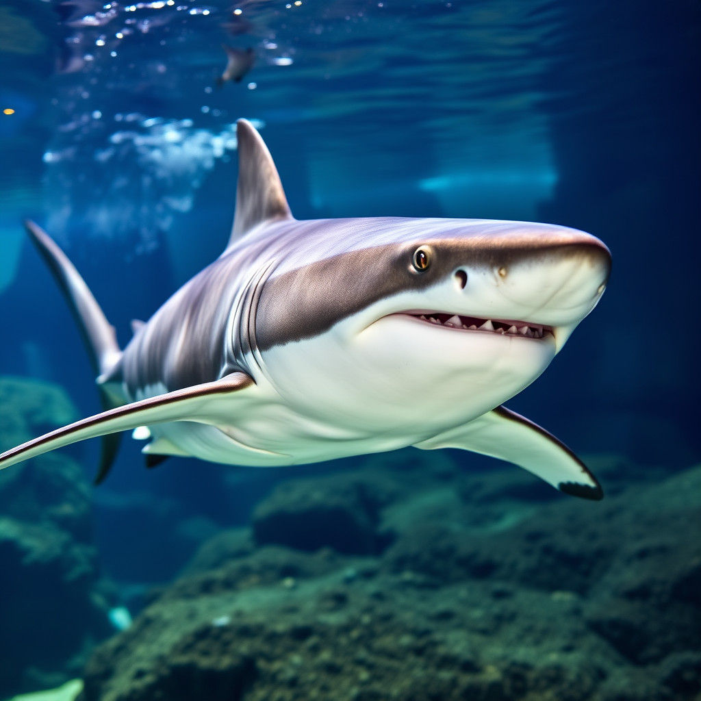 Majestic Tiger Shark in Crystal Waters, Professional Photogr...