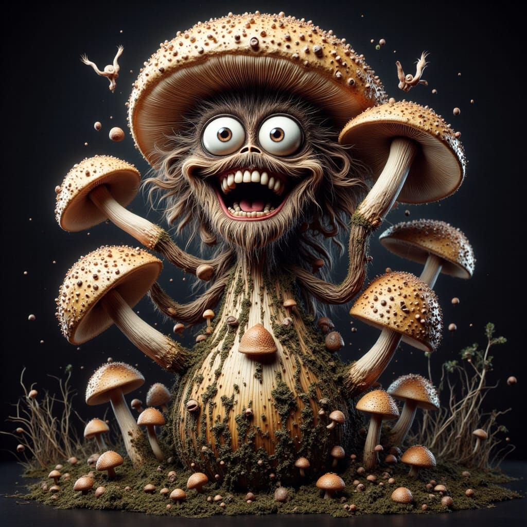 Surreal Chef in Art Nouveau Fungi Style