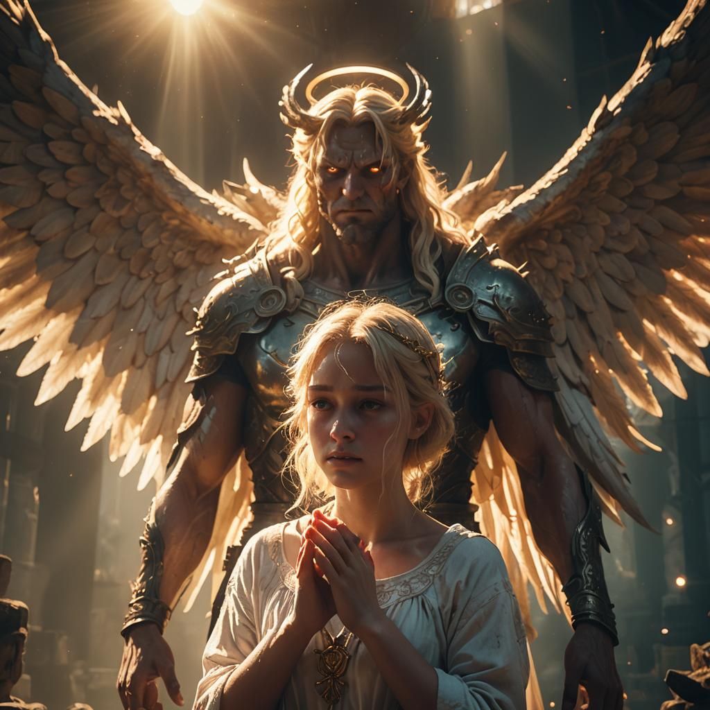 Demon's Prayer: Anime-Inspired Angelic Encounter