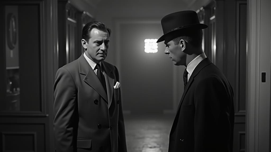 1950s Crime Scene Investigation in Black and White