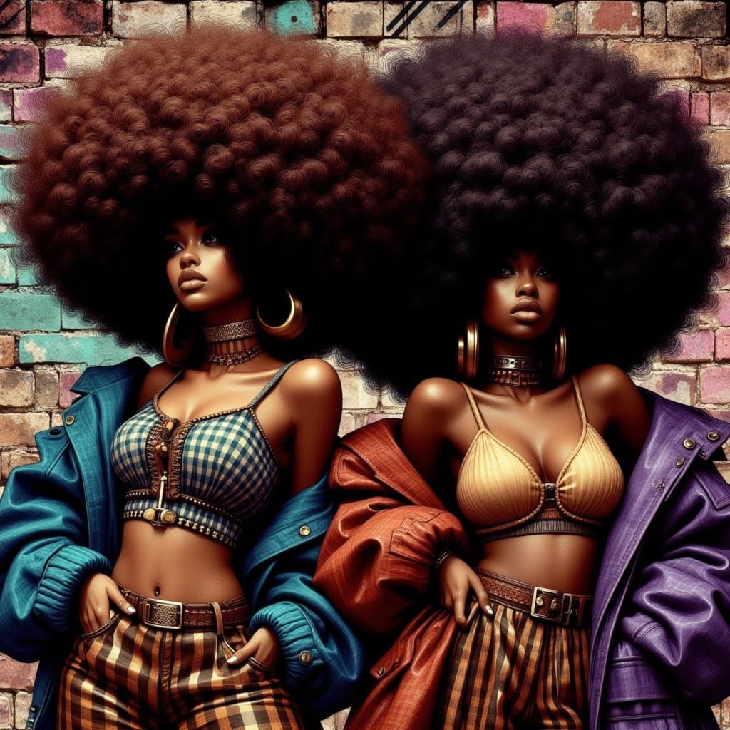 80s Afro Groove: Vibrant Hip-Hop Fashion