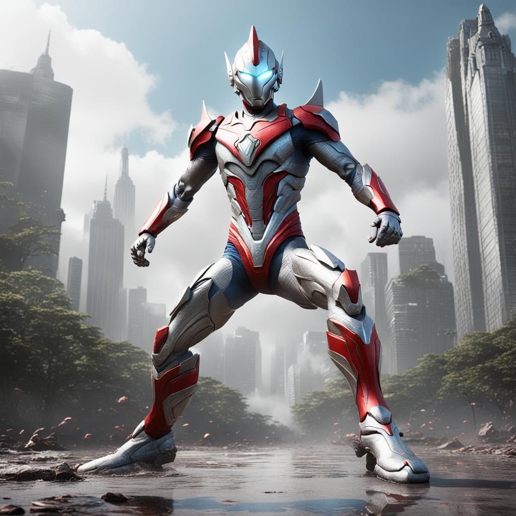 Ultraman Full Body Detailed Matte Painting