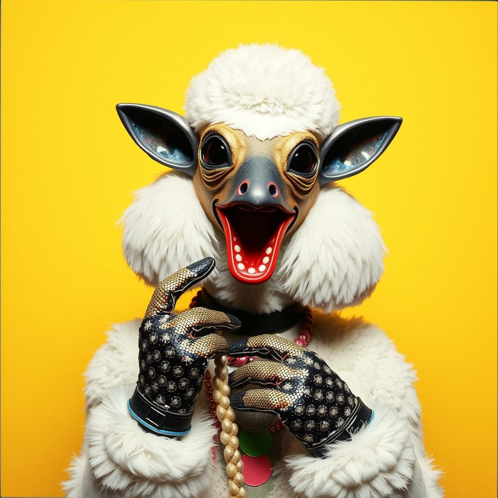 Surreal Party Scene in Vibrant Colors