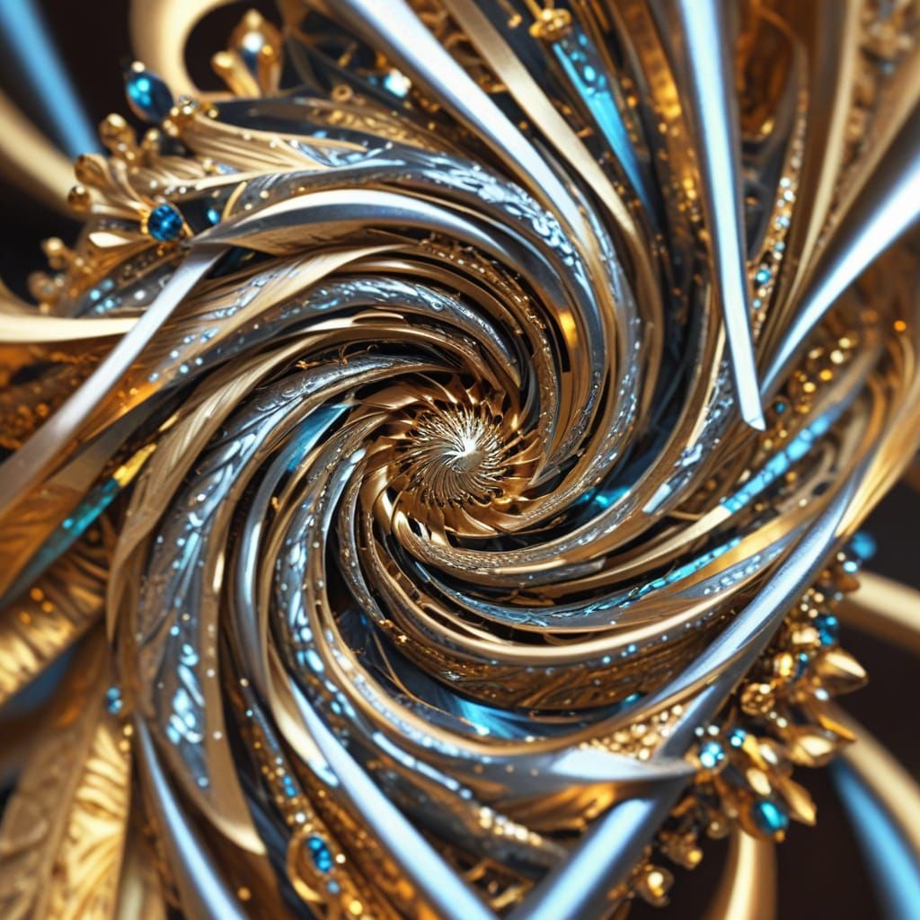 Elegant Blonde Goddess in Lavish Attire