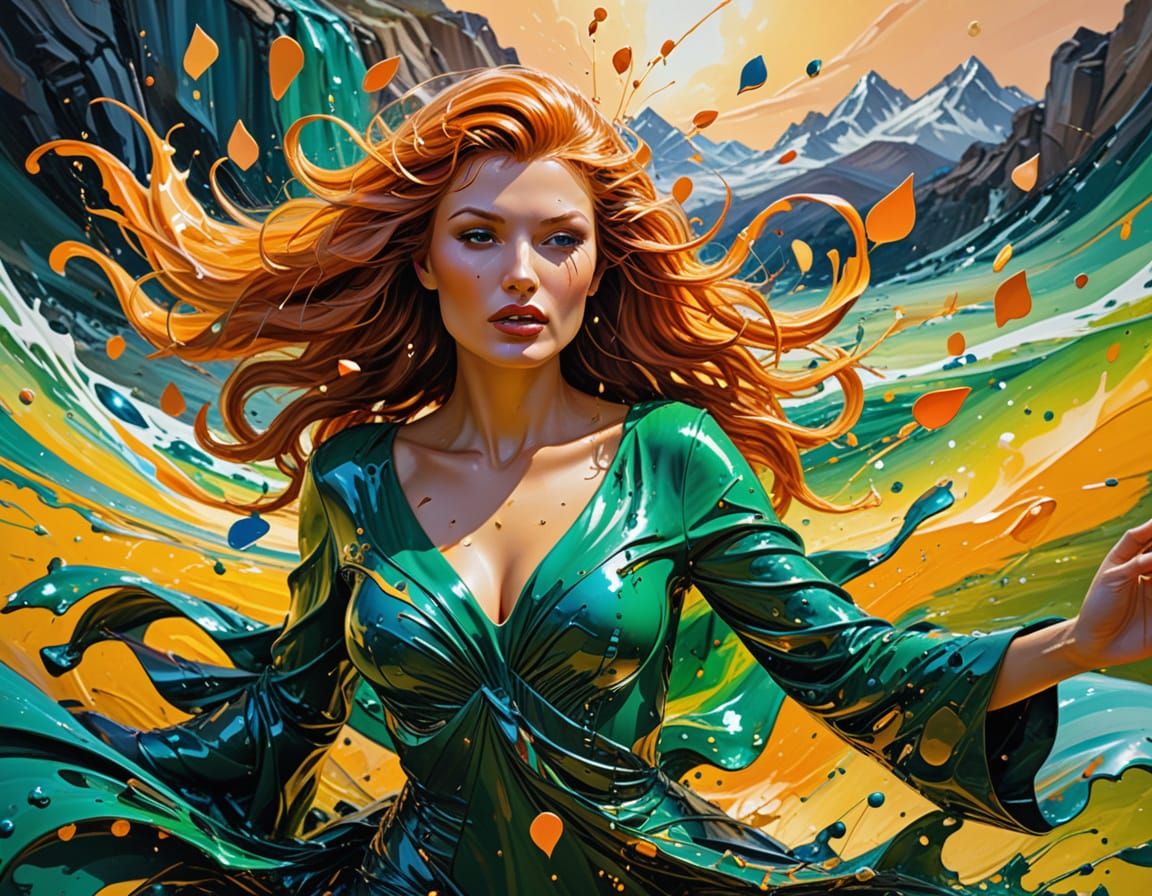 Ethereal Surrealist Masterpiece with Rita Hayworth