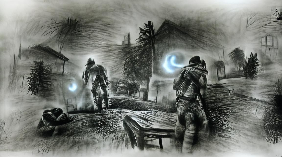 Melancholic Loss: Charcoal Drawing in CryEngine