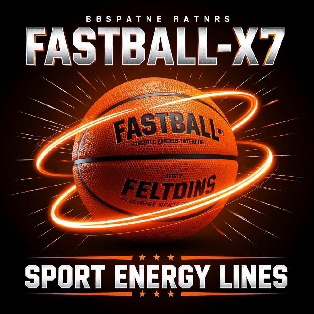 Realistic Basketball Poster with Energy Effects