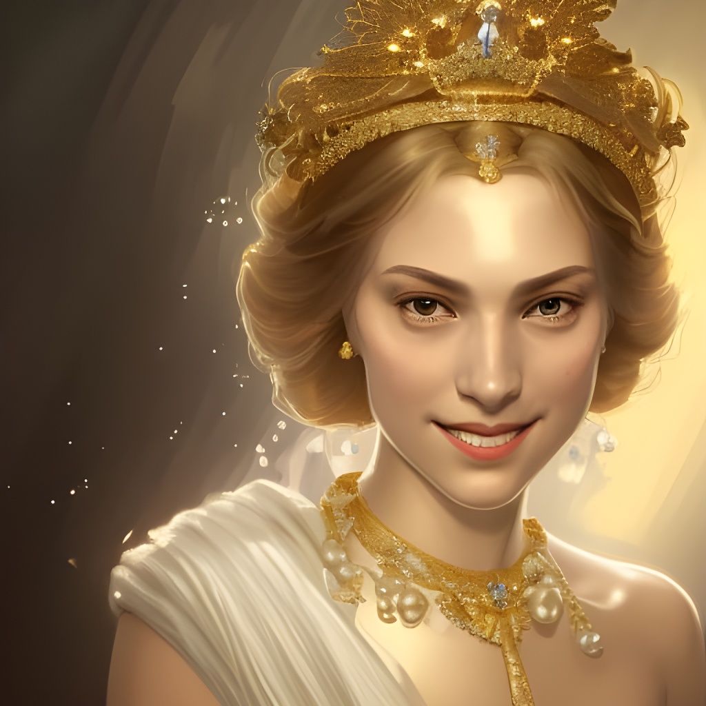 Beautiful Princess Portrait in Opulent Style