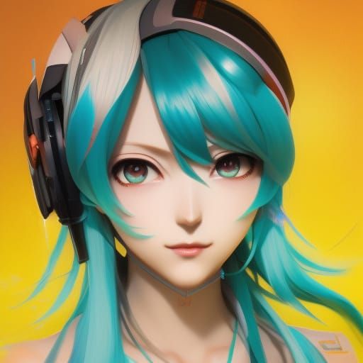 Hyperdetailed Portrait of Hatsune Miku in Unreal Engine 5