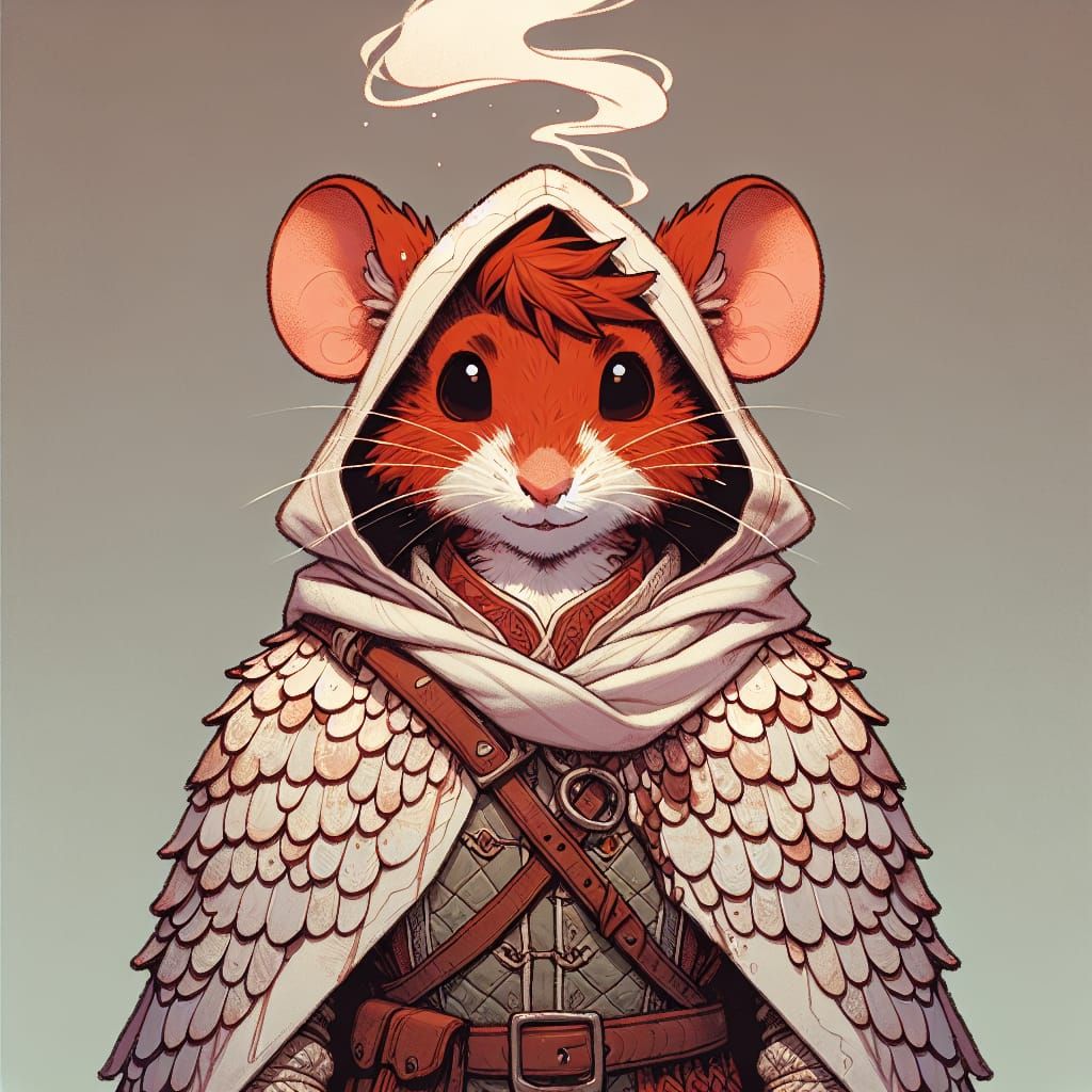 Mousefolk Ranger with Steaming Scale Cloak
