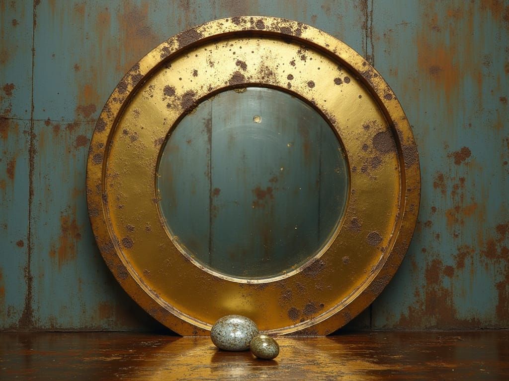 Inside a Gilt Resin Living Dome I Am Reflectigraphic See Our...