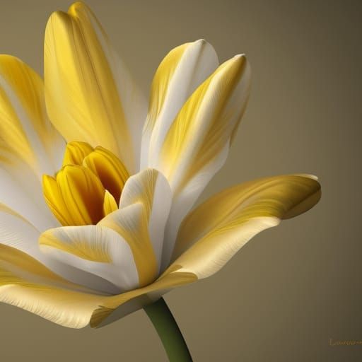 Glowing Tulip with Gold Flecks: Fantasy Concept Art