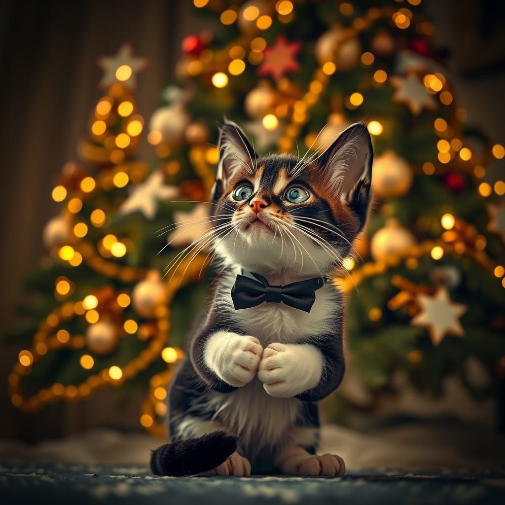 Surreal Christmas Wonderland in Hyperrealistic Style