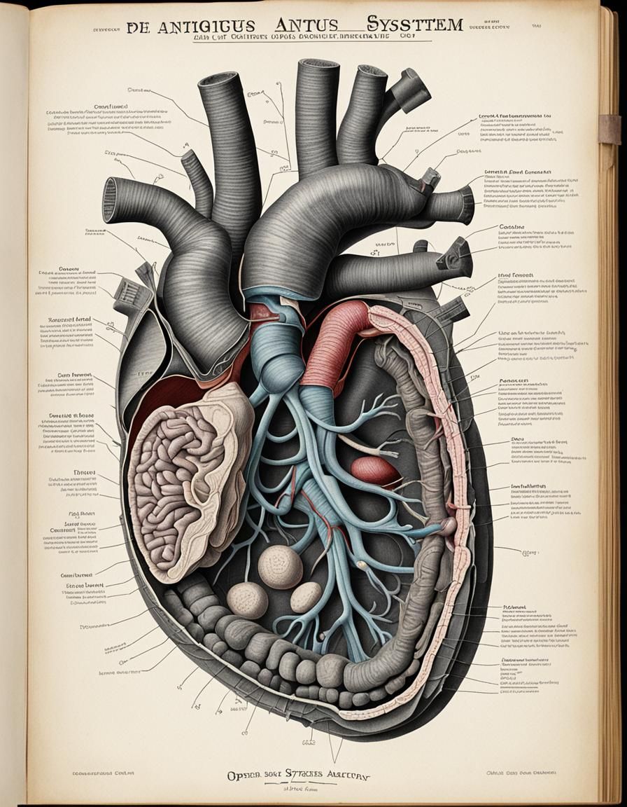Antique Pop-Up Textbook: Human Digestive System