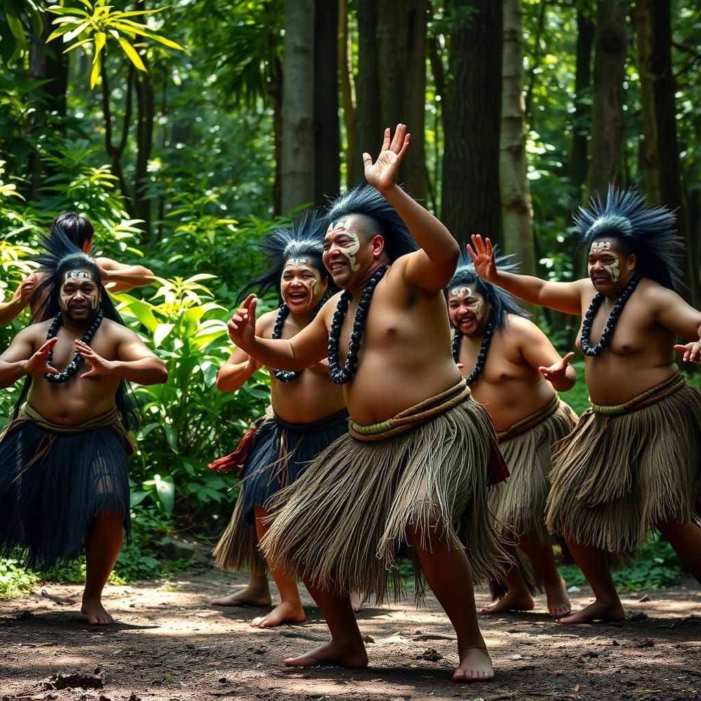 Dynamic Haka Performance in New Zealand Forest