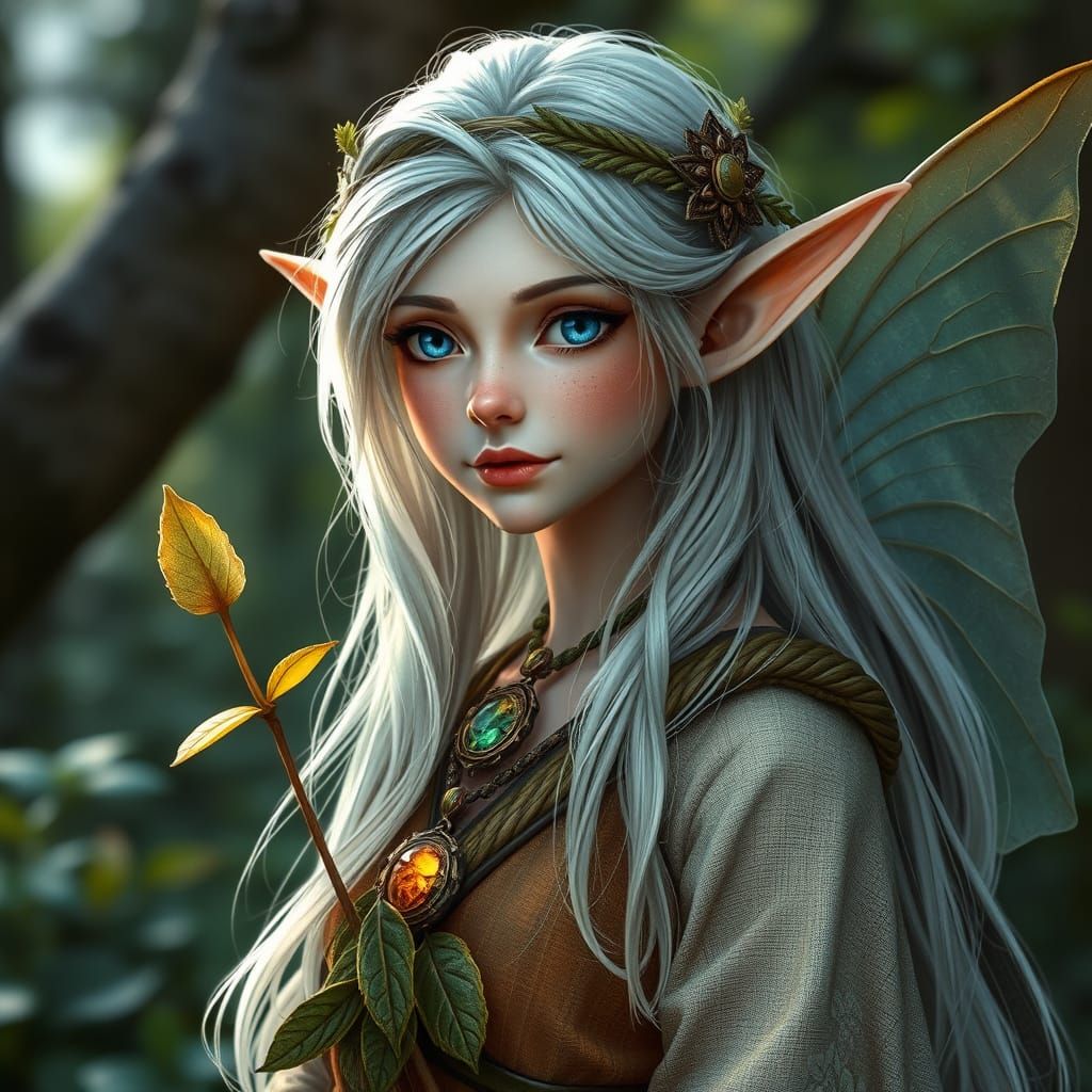 Elara, the Ethereal Wood Elf Maiden