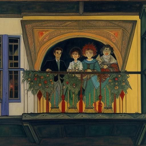 Chaotic Kangaroo Fairy Tale Inspired by Egon Schiele